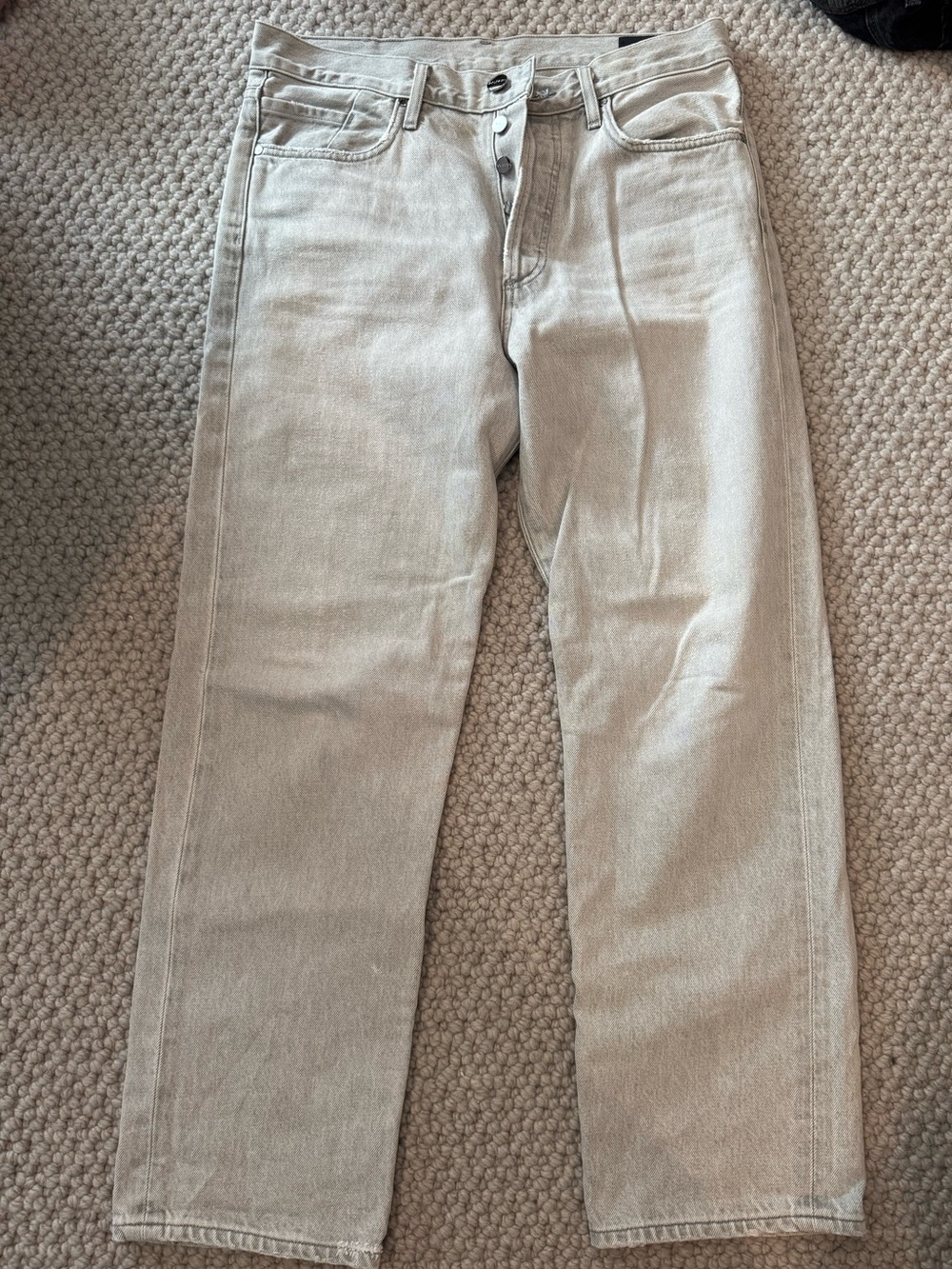 Goldsign Straight Leg Jeans in Light grey